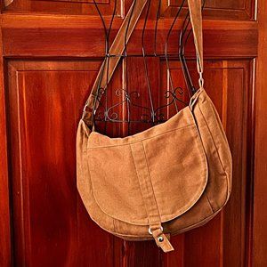 Honey-Brown Crossbody/Messenger Canvas Bag